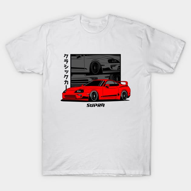 Red Supra JDM T-Shirt by GoldenTuners